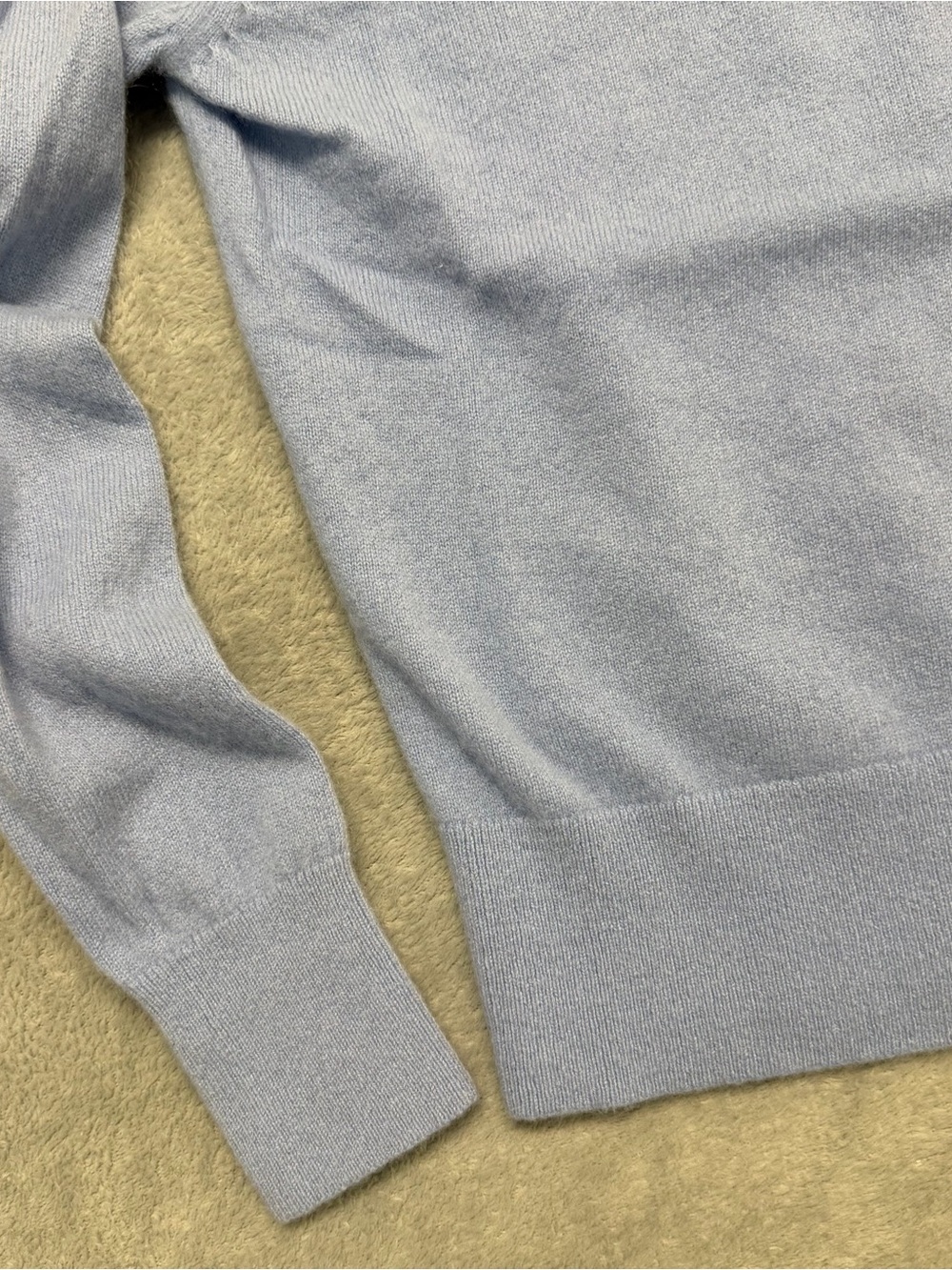 White + Warren 100% Cashmere Sweater Crewneck Baby Blue Womens Small - Picture 5 of 9